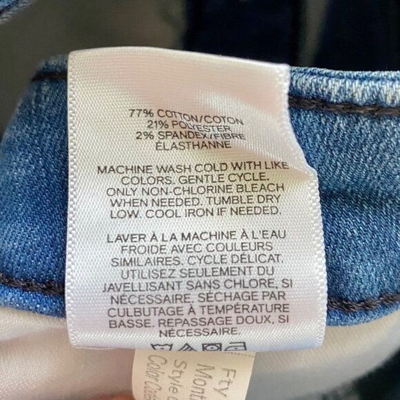 Express Denim Jean Mini Skirt Stretch High Rise Size with Buttons Size 00 - Picture 6 of 7